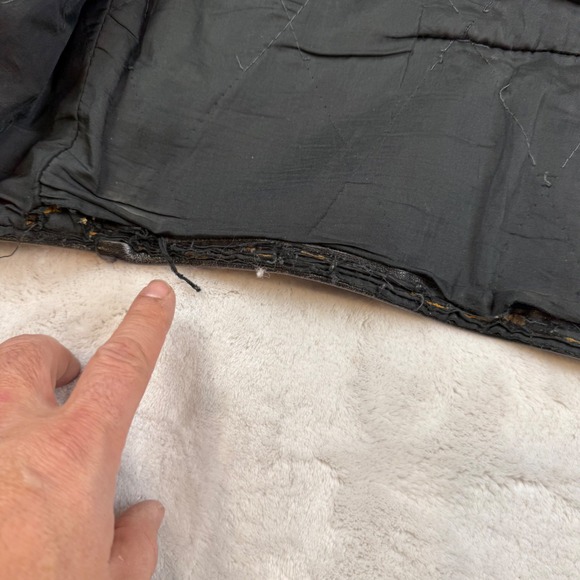 FIRST Genuine Leather Mens Motorcycle Jacket Black Size 46 Biker Style Vintage - Picture 10 of 10